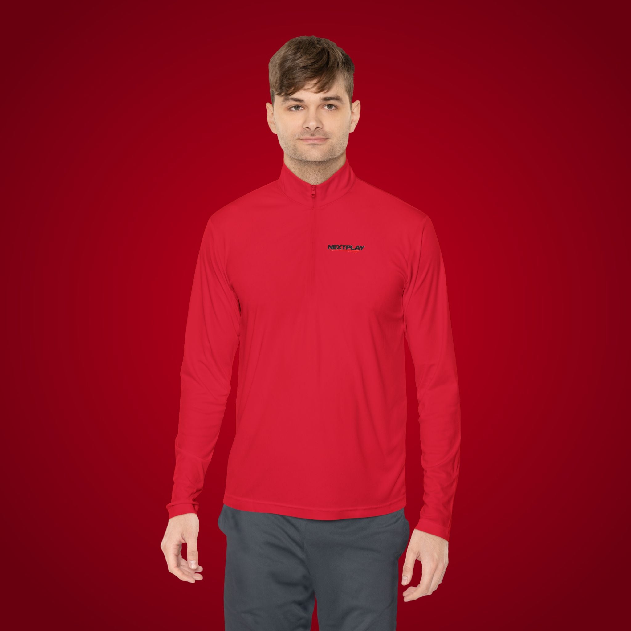 Sports Quarter-Zip Pullover — Performance Athletic Pullover