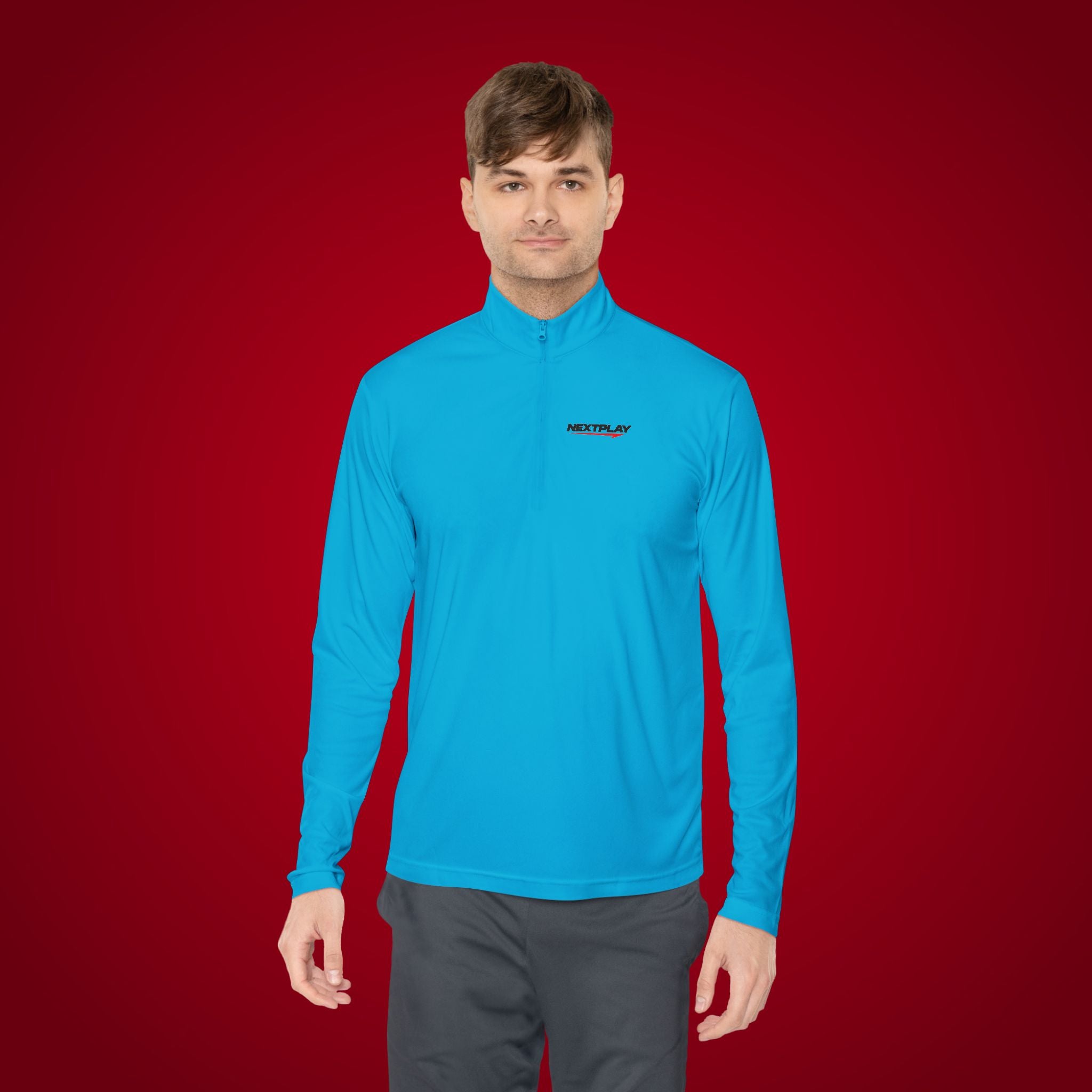 Sports Quarter-Zip Pullover — Performance Athletic Pullover